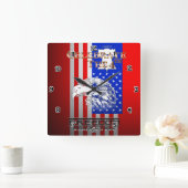 自由は言葉の自由の壁時計より多い スクエア壁時計 (ホーム)