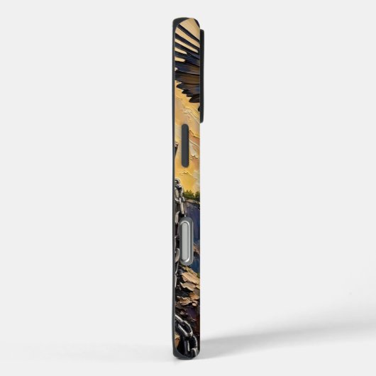 自由は鎖に繋がった峡谷に舞い上がる Case-Mate iPhoneケース (裏面 / 右)