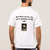 自由は、自由ありません Tシャツ (裏面)