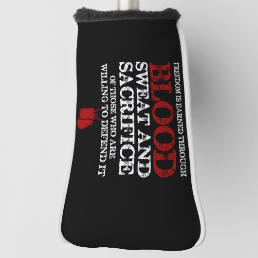 自由は、血の汗と犠牲を得る ゴルフヘッドカバー (回転90)