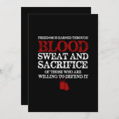 自由は、血の汗と犠牲を得る シーズンカード (正面/裏面)