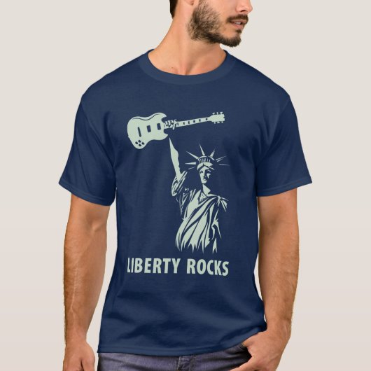 自由はTシャツを揺すります Tシャツ (正面)