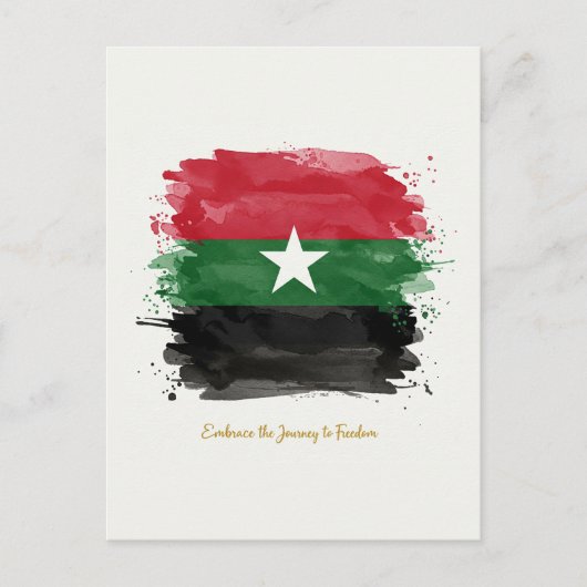 「自由への旅を受け入れなさい。 ポストカード (正面)