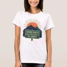 自由への景観ルート 女性用Tシャツ