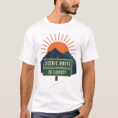 自由への風景ルート Tシャツ (正面)