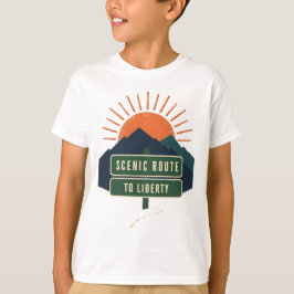 自由への風景ルート Tシャツ