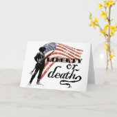 自由または死のミニットマン カード (黄色い花)