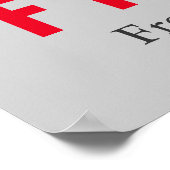 自由やる気を起こさせる引用文ウルフポップ・アートのアートグレーレッド ポスター (角)