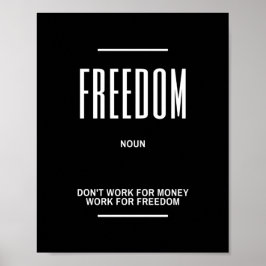 自由やる気を起こさせる引用文 ポスター