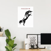 自由やる気を起こさせる育成馬芸ポップ・アートのポスター ポスター (ホームオフィス)