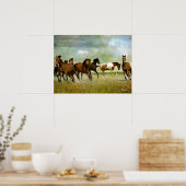 自由やる気を起こさせる芸術作品 – ランニングの馬 ポスター (キッチン)