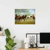 自由やる気を起こさせる芸術作品 – ランニングの馬 ポスター (ホームオフィス)