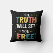自由を受け入れる:真理は自由を与えてくれる クッション (裏面)
