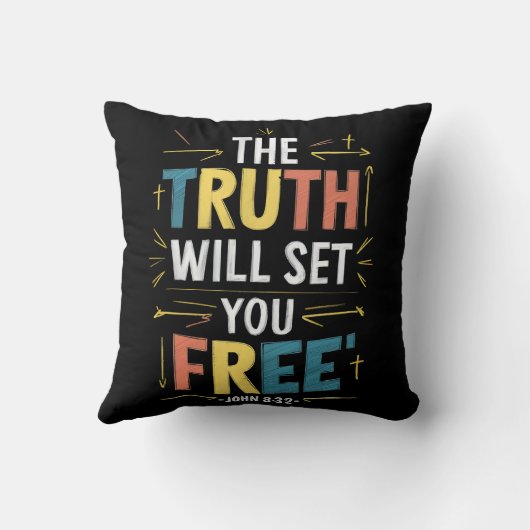 自由を受け入れる：真理は自由を与えてくれる クッション (裏面)