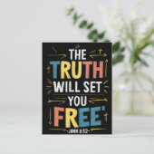 自由を受け入れる：真理は自由を与えてくれる ポストカード (スタンド正面)