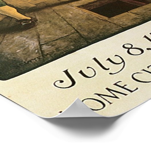 自由を呼び出し, 1776年7月8日フィラデルフィア ポスター (角)