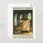 自由を呼び出し， 1776年7月8日フィラデルフィア ポストカード (正面/裏面)