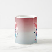 自由を夢のキャッチャーのマグカップ コーヒーマグカップ (中央)