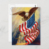 自由を守るイーグル付き葉書 ポストカード (正面/裏面)
