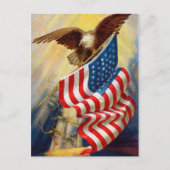 自由を守るイーグル付き葉書 ポストカード (正面)