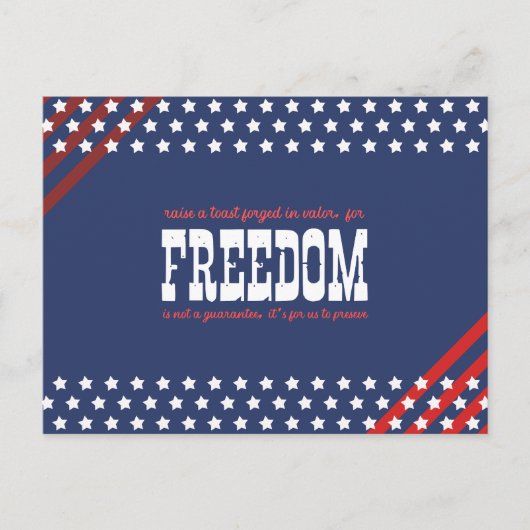 自由を守るヴァロアの乾杯 シーズンポストカード (正面)