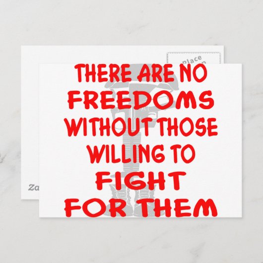 自由を守る意志ある者なしには、自由はない。 ポストカード (正面/裏面)