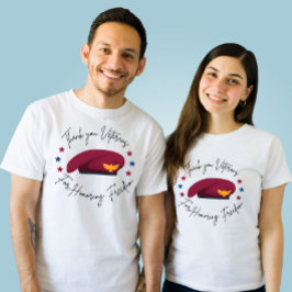 自由を尊重する退役軍人に感謝 Tシャツ