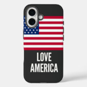 自由を愛する人のための愛国的な米国国旗のデザイン Case-Mate iPhoneケース (裏面)