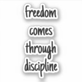 自由を感じるカスタムカットビニールステッカー シール (正面)