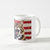 自由を求めてニャーニャー – Patriotic Cat Mug コーヒーマグカップ (正面右)