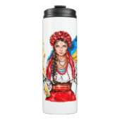 自由を求めて戦うウクライナの少女 タンブラー (正面)