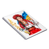 自由を求めて戦うウクライナの少女 ノートブック (右側)