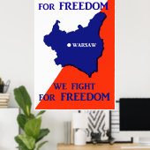 自由を求めて戦う第二次世界大戦ポーランド ポスター (ホームオフィス)