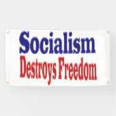 自由を破壊する社会主義 横断幕 (横)
