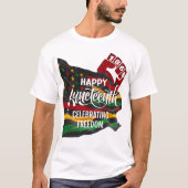 自由を祝うジューンティーンス1865フラッグ Tシャツ (正面)
