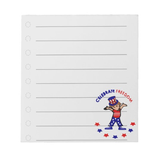自由を祝おう ノートパッド (正面)