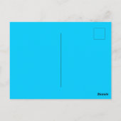 自由を見つける応援女性の幸せなカラフル ポストカード (裏面)