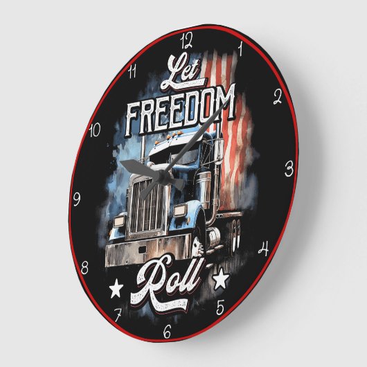 自由を許す転が:アメリカをトラックする ラージ壁時計 (傾斜)