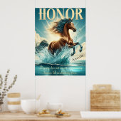 自由を通してギャロップをきらめく守る ポスター (キッチン)