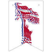 自由アメリカ国旗とテキストの像 バンティングフラッグ (第3の旗)