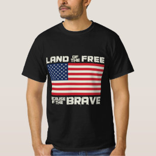自由アメリカ国旗7月4日お祝い Tシャツ
