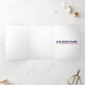 自由アメリカ愛国自由の国旗 三つ折りプログラム (内部)