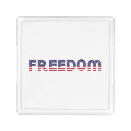 自由アメリカ愛国自由ギフト国旗 アクリルトレー