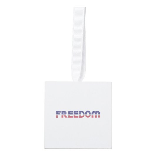 自由アメリカ愛国自由ギフト国旗 キューブオーナメント (正面)