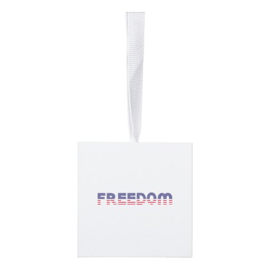 自由アメリカ愛国自由ギフト国旗 キューブオーナメント (右)