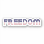 自由アメリカ愛国自由ギフト国旗 シール (正面)