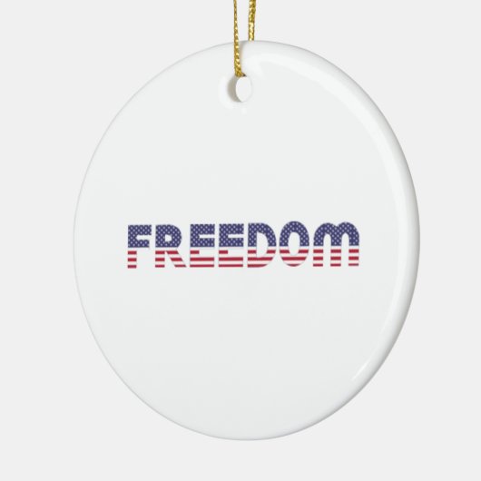 自由アメリカ愛国自由ギフト国旗 セラミックオーナメント (左)