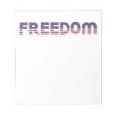 自由アメリカ愛国自由ギフト国旗 ノートパッド (正面)