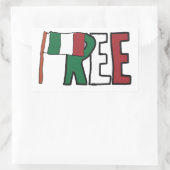 自由イタリア 長方形シール (バッグ)