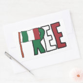 自由イタリア 長方形シール (封筒)